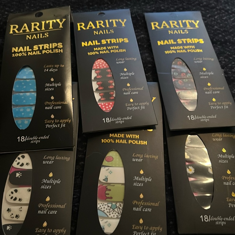 6 sets of nail strips